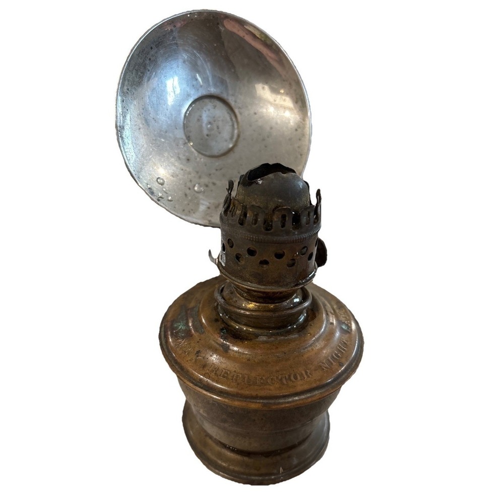Brass Climax Reflector Brass Wall Night Fluid Lamp antique Light